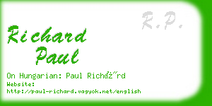 richard paul business card